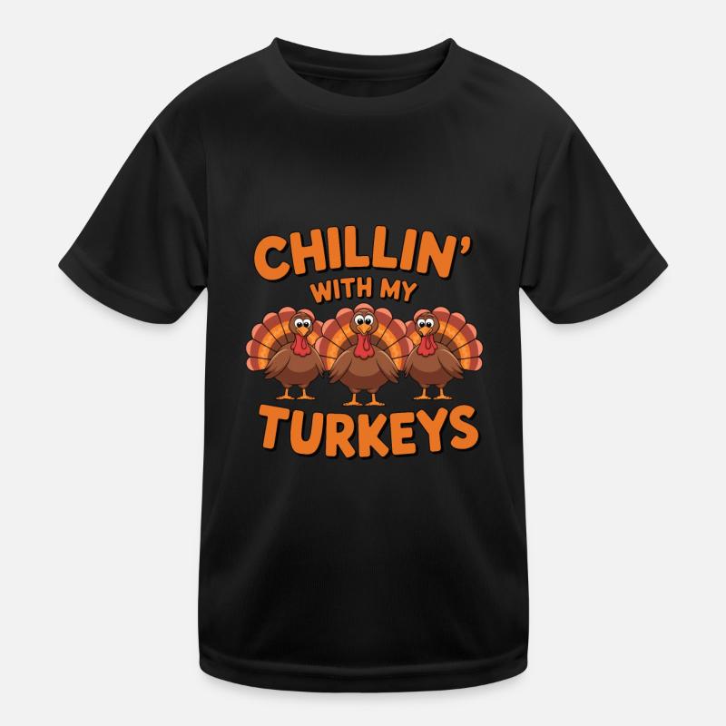 Lustiger Thanksgiving Truthahn Kinder Funktions-T-Shirt