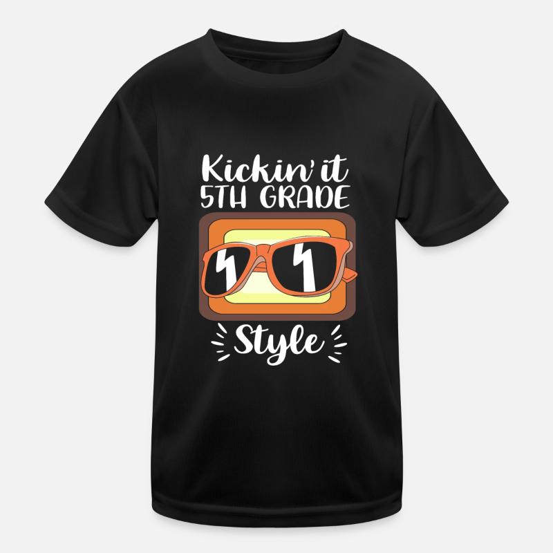 5. Klasse - Kinder Funktions-T-Shirt - Schwarz
