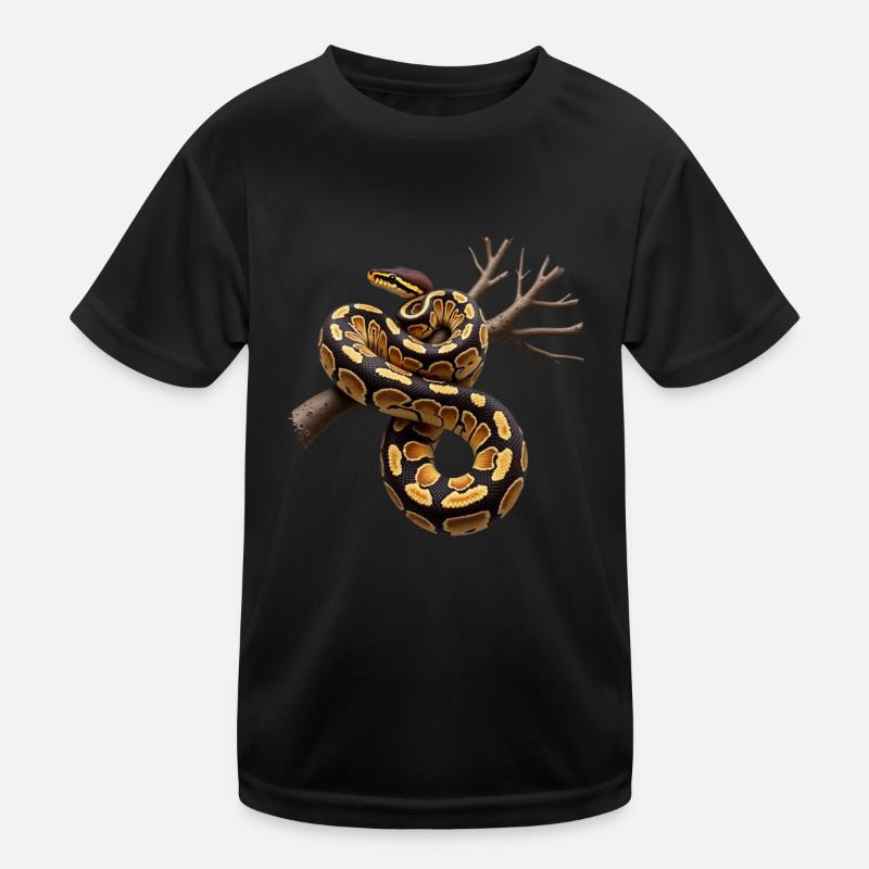 Königspython Schlangen Liebhaber Terrarium Python Kinder Funktions-T-Shirt