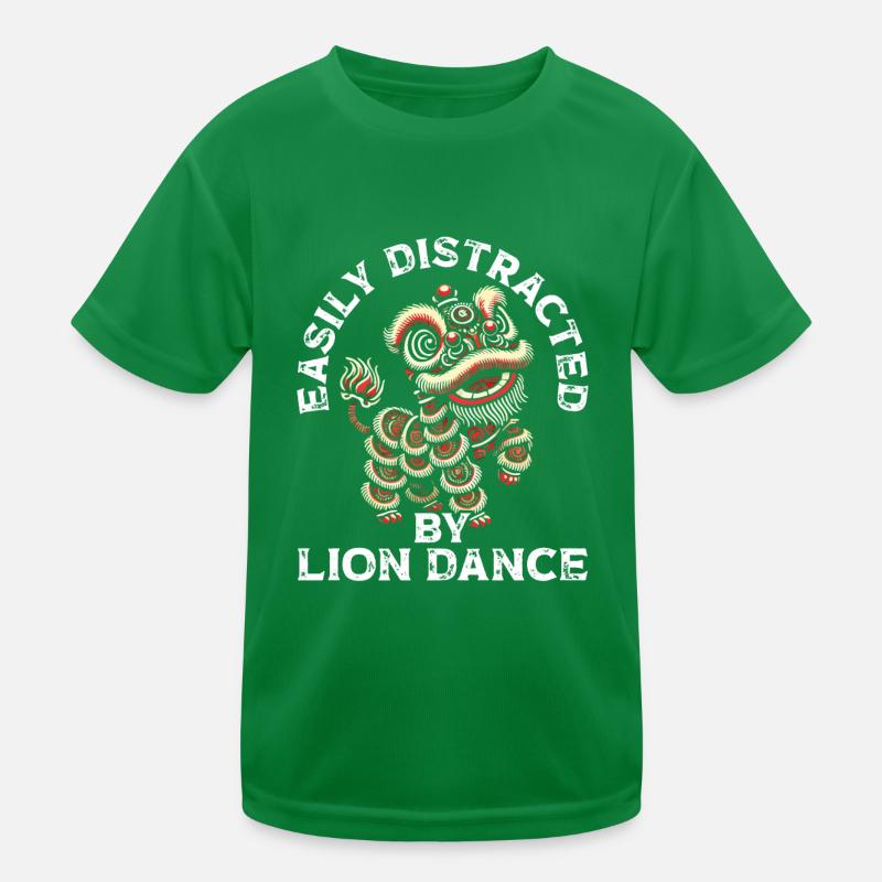 Danse du Lion Nouvel An Chinois Danse du Lion T-shirt sport Enfant