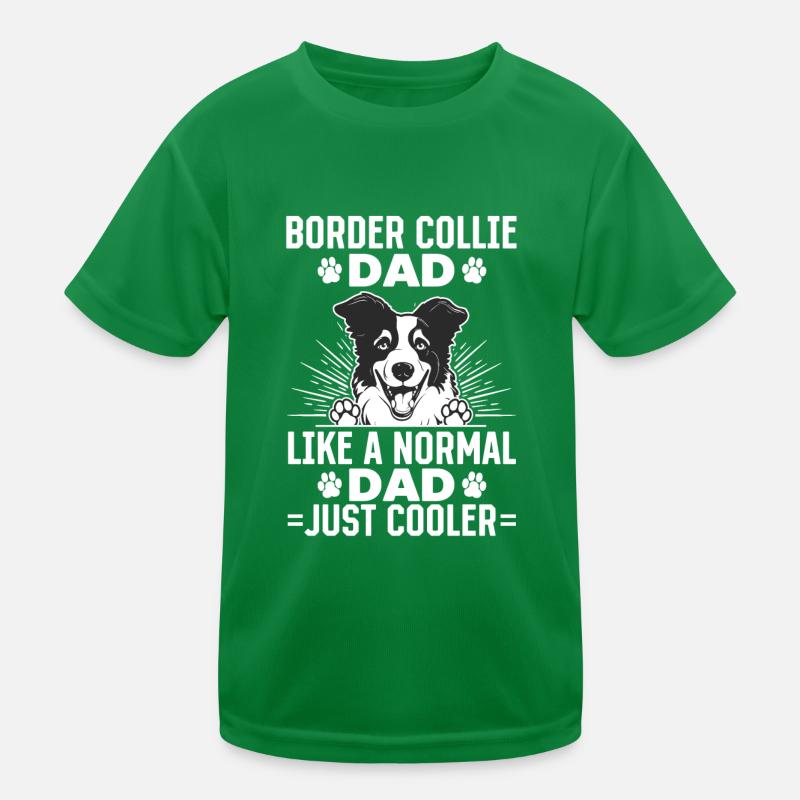 Border Collie Dad comme un papa normal, juste plus cool T-shirt sport Enfant