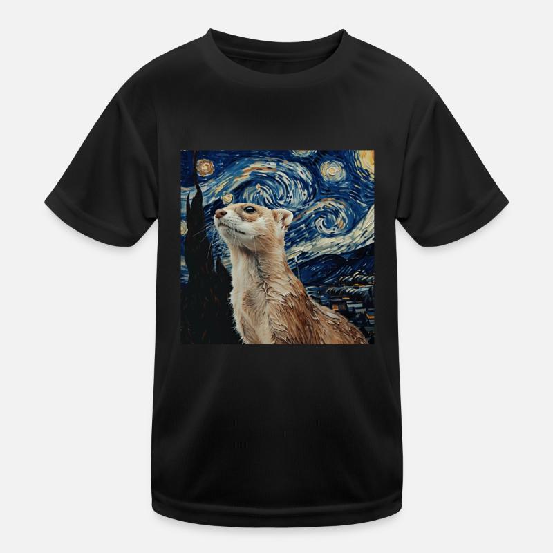 Hermelin Kinder Funktions-T-Shirt