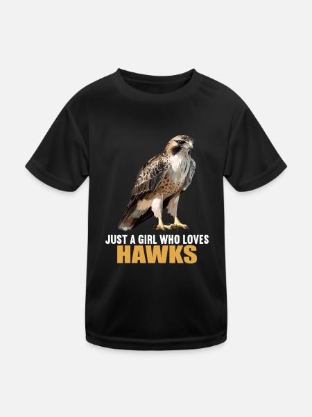 Falken Falke - Kinder Funktions-T-Shirt - Schwarz - Vorne