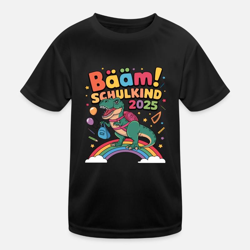 Schulkind 2025 Einschulung Schulanfang - Kinder Funktions-T-Shirt - Schwarz