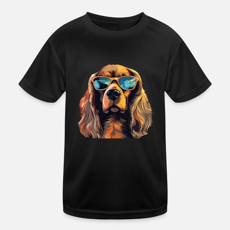 Cocker Spaniel Propriétaire de chien, Digital Art Dog T-shirt sport Enfant