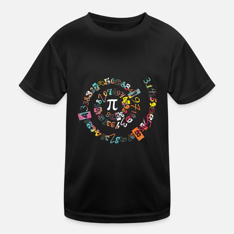 Spirale colorée Pi Day avec des chiffres 3.14159 T-shirt sport Enfant