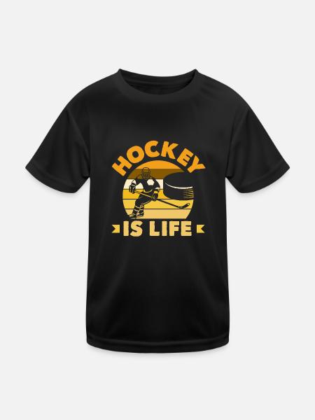 Le hockey est une passion de vie - T-shirt sport Enfant - noir - Devant