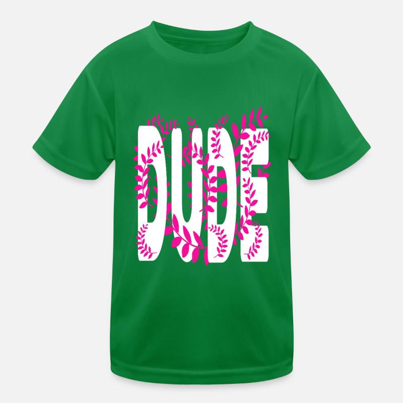 Texte de style hawaïen Dude T-shirt sport Enfant