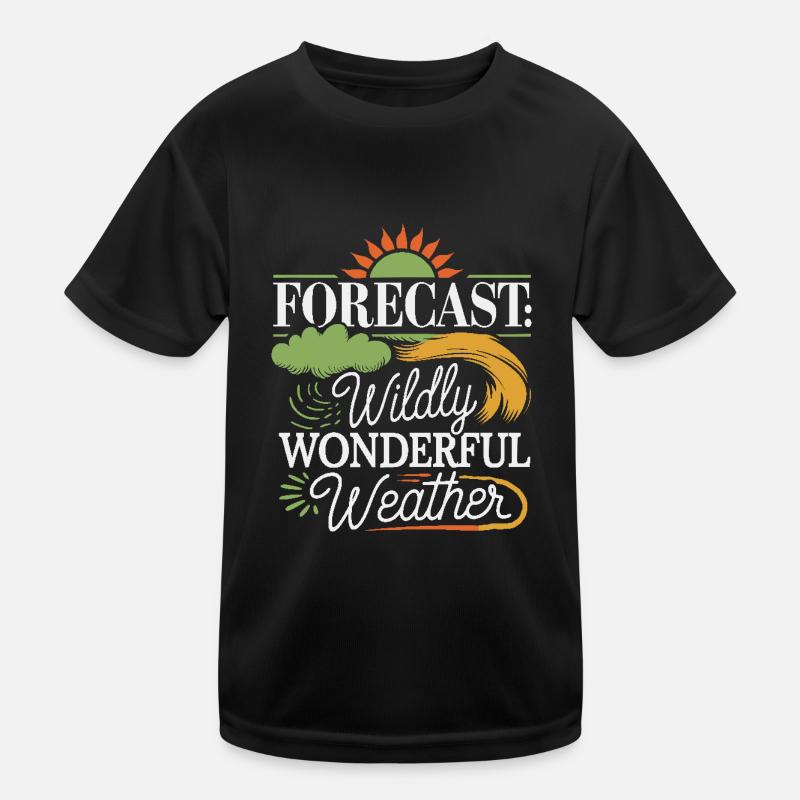 Whimsical Weather Patterns, Whimsical Clouds, Funny Kids Functional T-Shirt