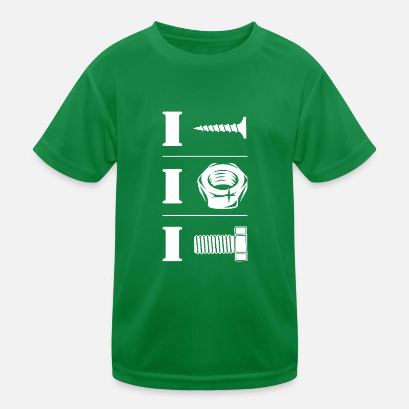 Screws Nut Bolt Humorous Craftsman Kids Functional T-Shirt
