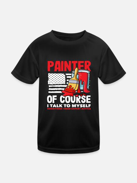 Maler Natürlich Spreche Ich Mit Mir Selbst Rat - Kinder Funktions-T-Shirt - Schwarz - Vorne