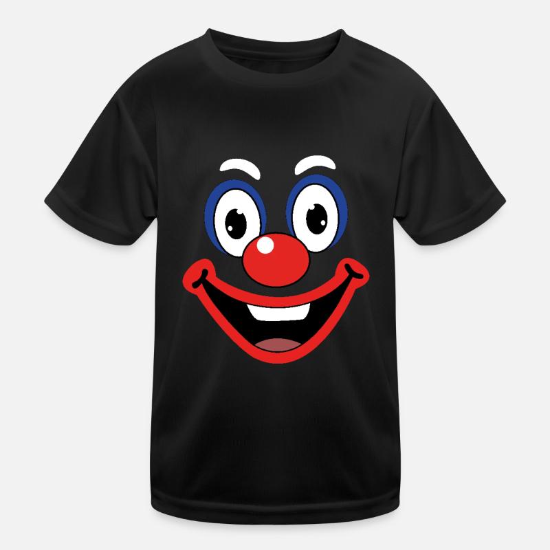 Karneval Lustiges Clown Gesicht Kostüm Kinder Funktions-T-Shirt