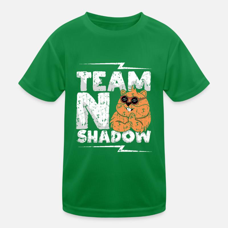 Team No Shadow Murmeltier Tag Spaß Kinder Funktions-T-Shirt