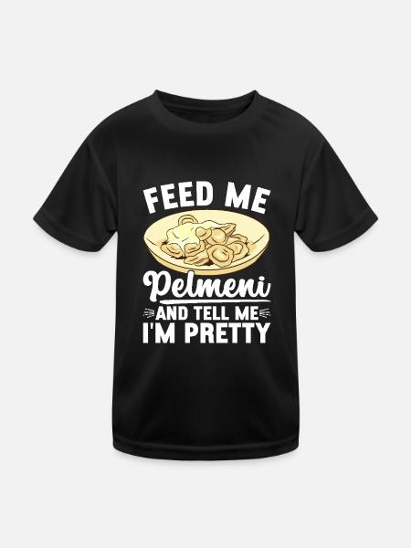 Pelmeni Russian Cuisine - Kids Functional T-Shirt - black - Front