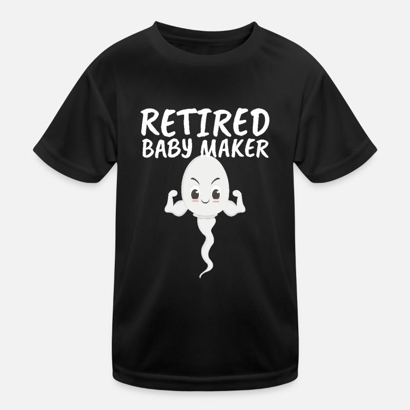 Retired Baby Maker Birth Control Vasectomy - Kids Functional T-Shirt - black