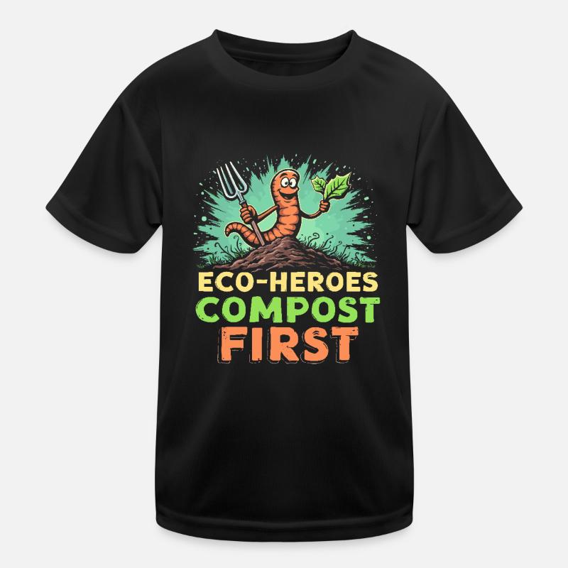 Adeptes du compostage Jardinage durable T-shirt sport Enfant