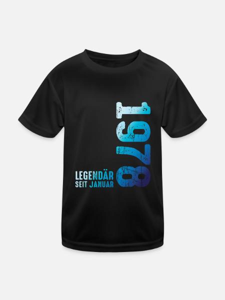 Limited Edition January 1978 Legendär Seit January - Kinder Funktions-T-Shirt - Schwarz