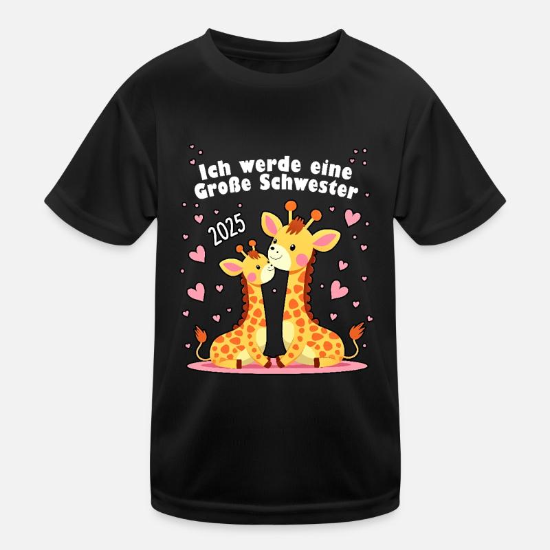 Ich werde große Schwester 2025 Kinder Funktions-T-Shirt
