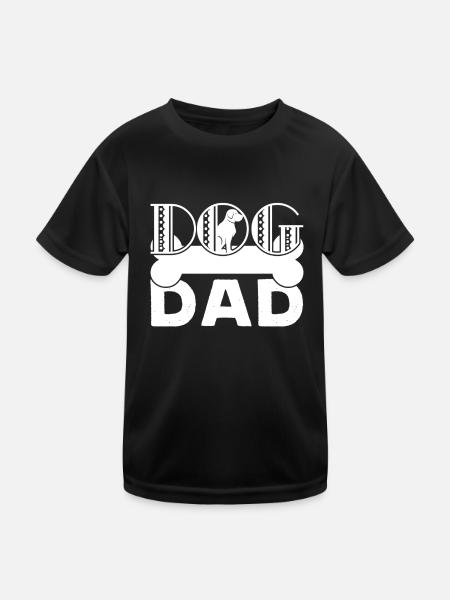 Father's Day Dog Dad - Kids Functional T-Shirt - black - Front