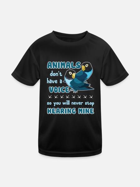 Parrot Love Parrot - Kids Functional T-Shirt - black - Front