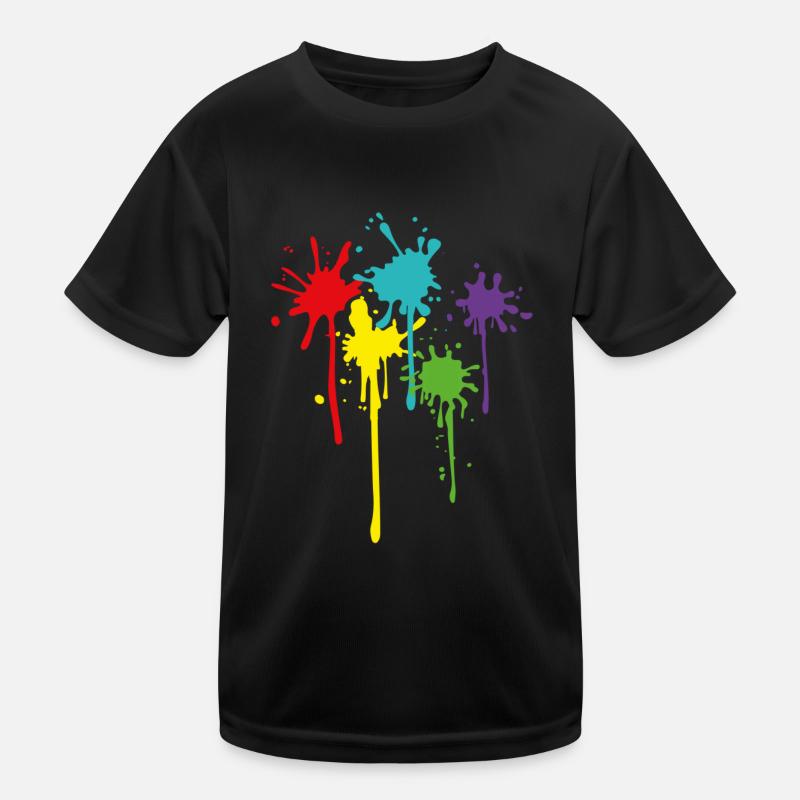 Carnaval Couleurs vives Taches Éclaboussures de couleur T-shirt sport Enfant