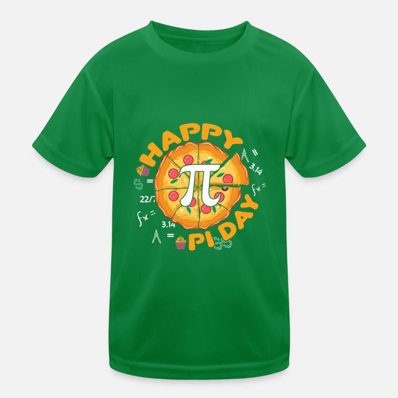 Happy Pi Day Pizza Theme Math Fun Kids Functional T-Shirt