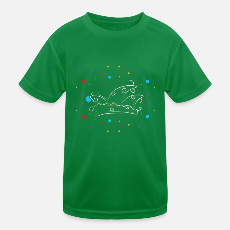 Fasching Narrenkappe Bunt Konfetti Feier Kinder Funktions-T-Shirt