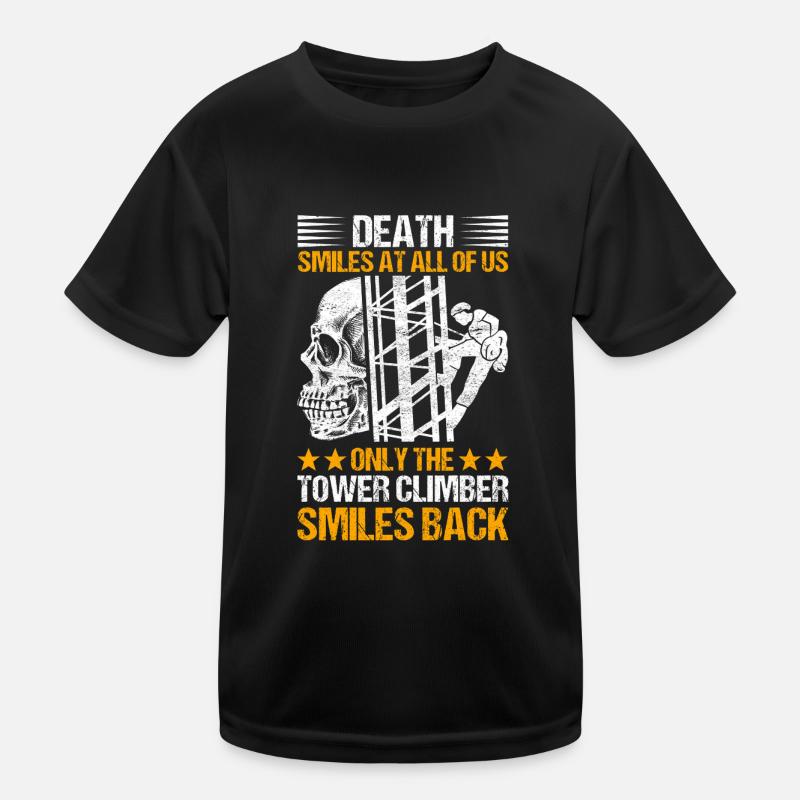 Industrial Climbers Tower Climbers Industrial Climbing Kids Functional T-Shirt