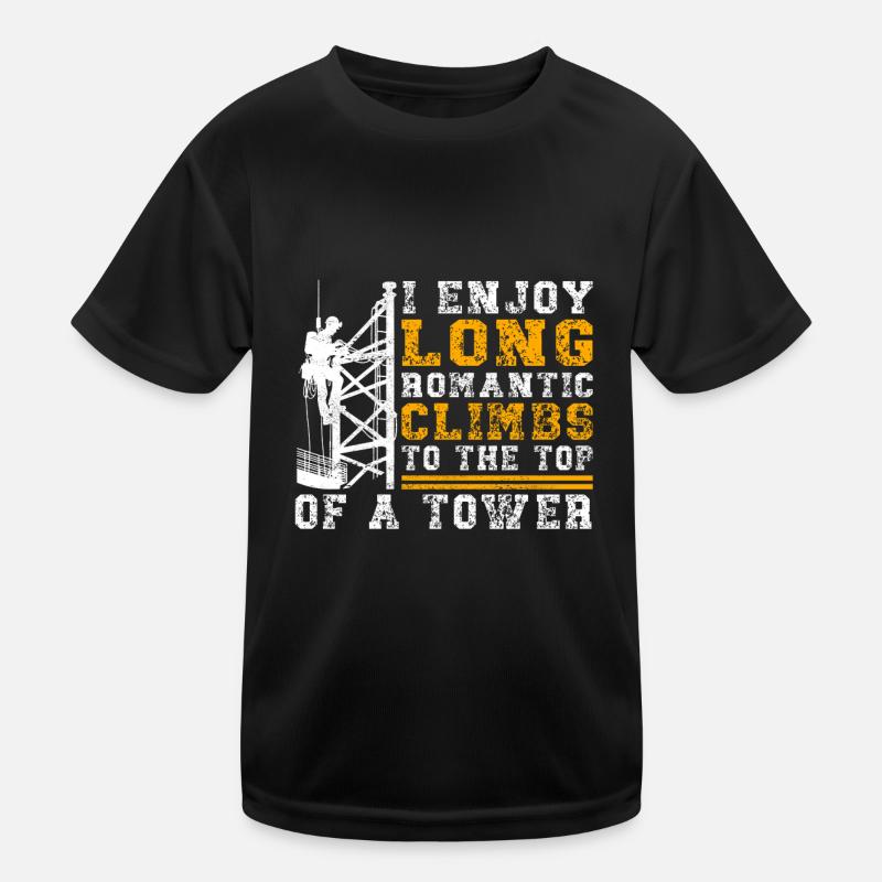 Industrial Climbers Tower Climbers Industrial Climbing Kids Functional T-Shirt
