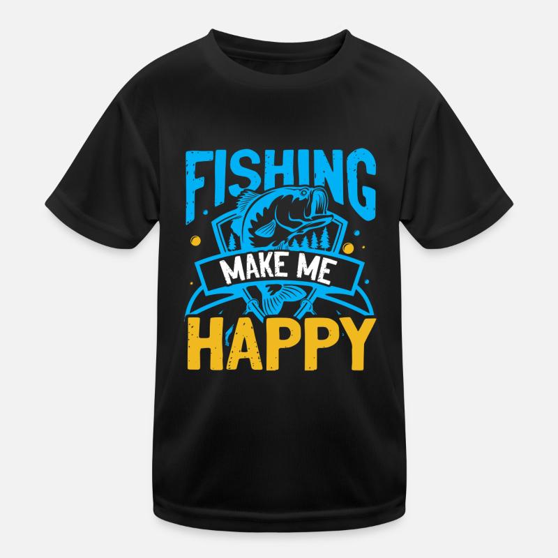 La pêche me rend heureux T-shirt sport Enfant
