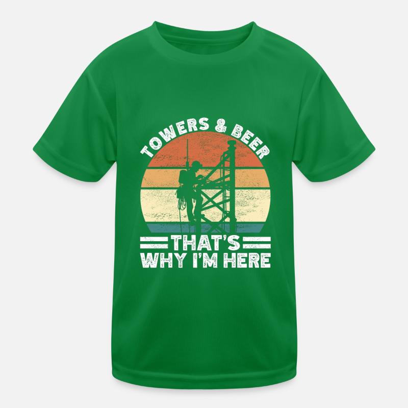 Industriekletterer Tower Climber Industrieklettern Kinder Funktions-T-Shirt