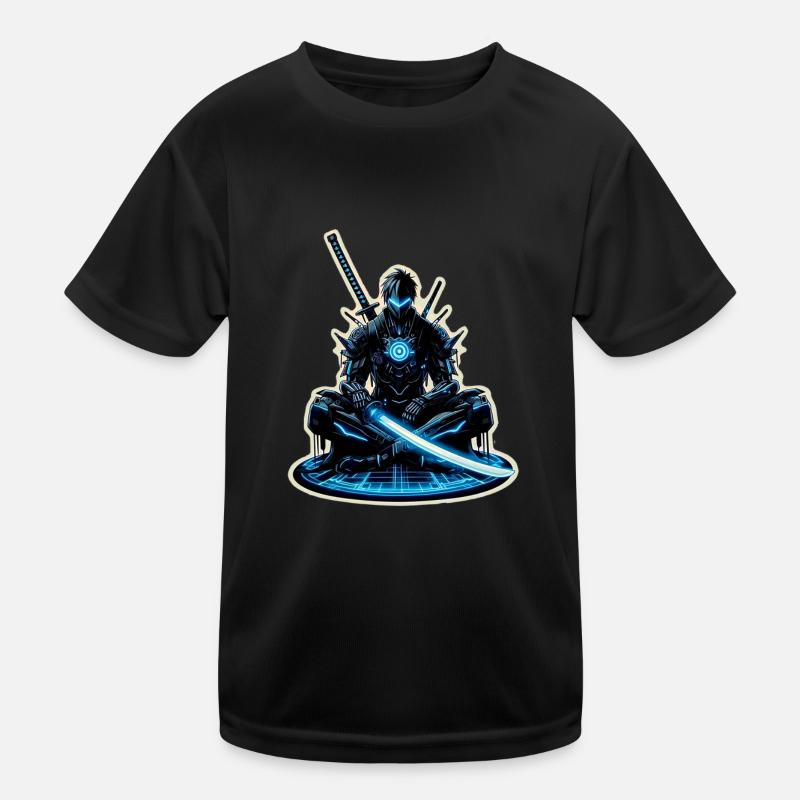 Samurai Sci-Fi Cyber Punk Anime manga Kids Functional T-Shirt
