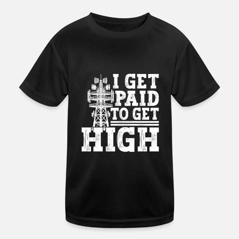 Industrial Climbers Tower Climbers Industrial Climbing Kids Functional T-Shirt