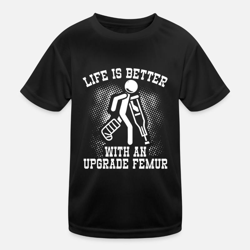 Broken femur Broken leg Kids Functional T-Shirt