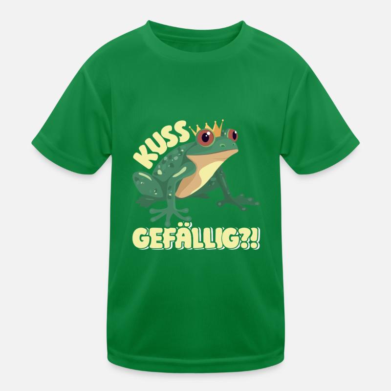 Froschkostüm Lustig KUSS GEFÄLLIG? Faschings Kinder Funktions-T-Shirt
