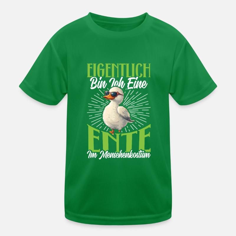 Karneval Party EIGENTLICH BIN ICH EINE ENTE Lustig Kinder Funktions-T-Shirt
