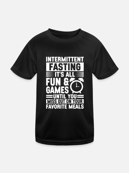 Jeûne intermittent Jeûne intermittent - T-shirt sport Enfant - noir - Devant