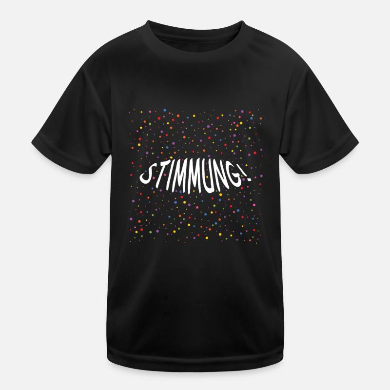 Karneval Stimmung Bunte Punkte Konfetti Kinder Funktions-T-Shirt