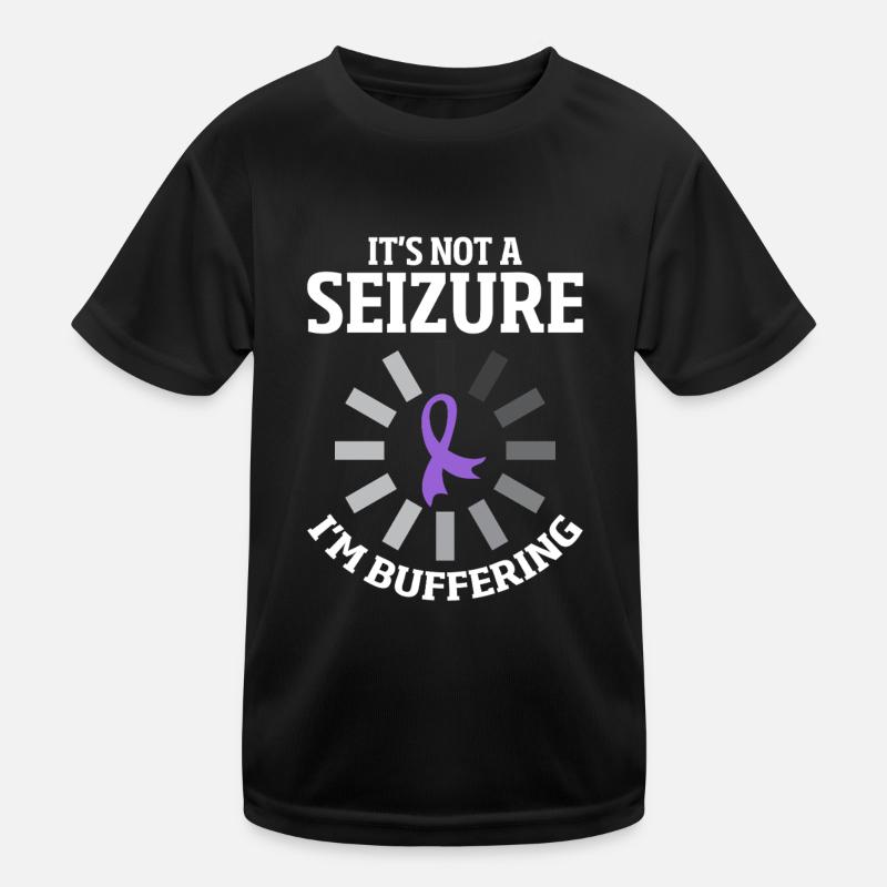 It's Not A Seizure I'm Buffering Purple Ribbon Kids Functional T-Shirt