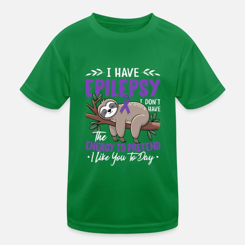 I Have Epilepsy Purple Ribbon Nervous System Kids Functional T-Shirt