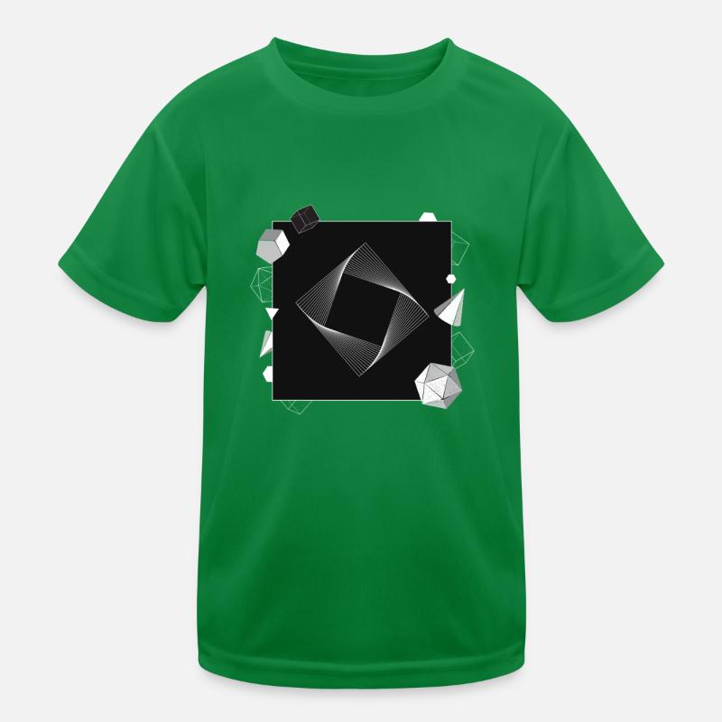 Geometric Shapes Abstract Art Geometric Kids Functional T-Shirt
