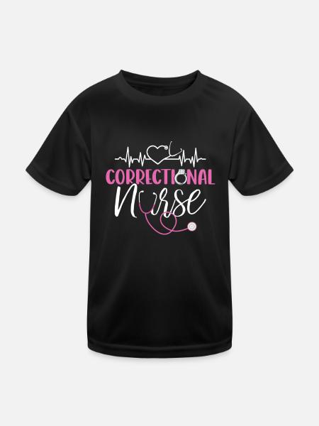 Appréciation de l’infirmière correctionnelle Infirmière de prison - T-shirt sport Enfant - noir - Devant