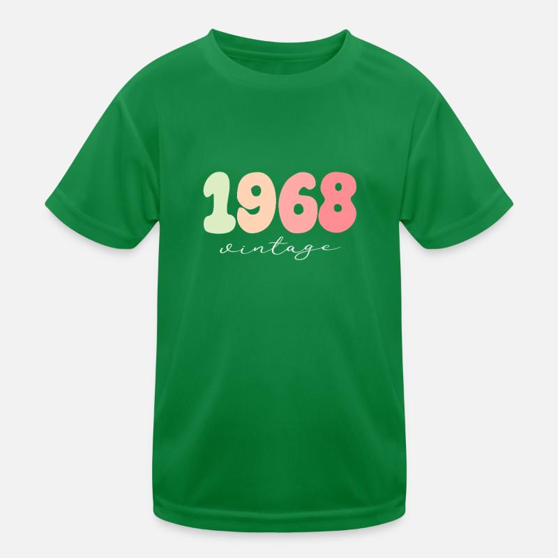 1968 Anniversaire Année de naissance T-shirt sport Enfant