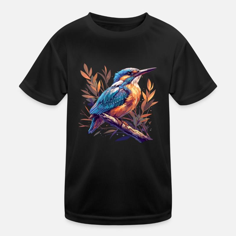 Eisvögel Eisvogel - Kinder Funktions-T-Shirt - Schwarz