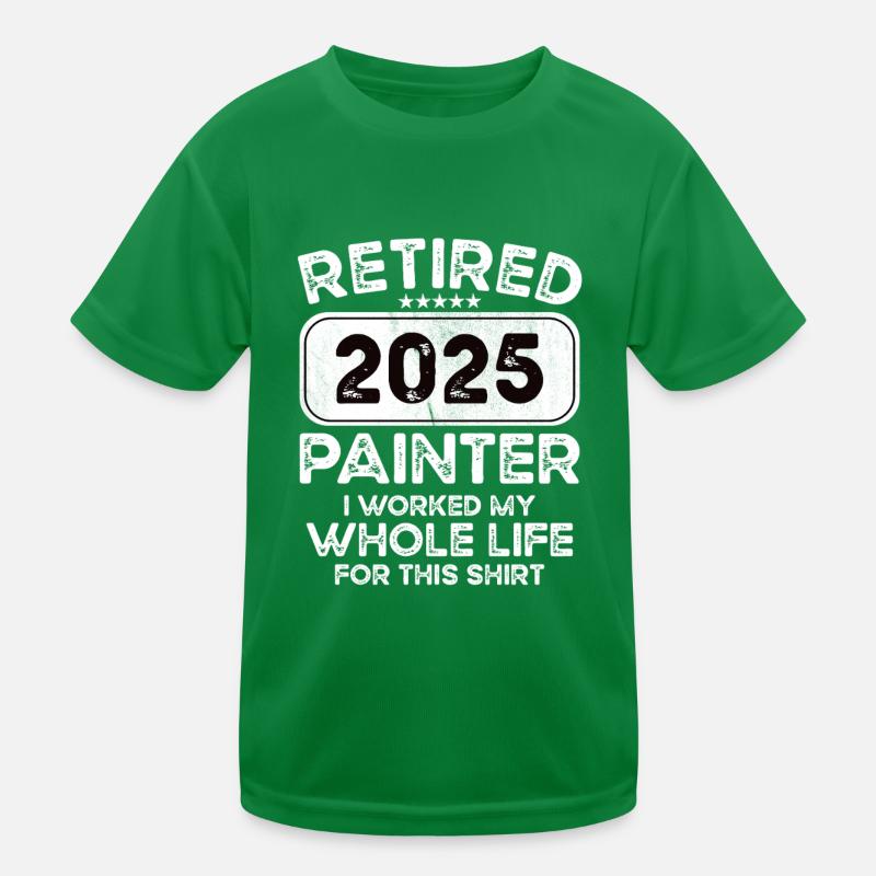 Retired Painter 2025 Kinder Funktions-T-Shirt