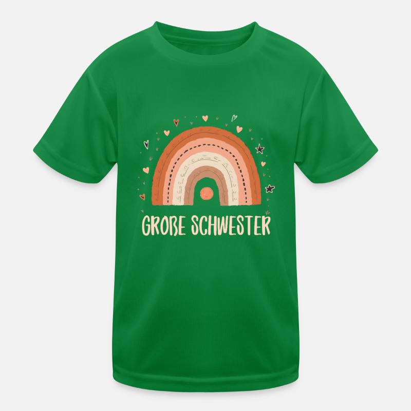 Big Sister Rainbow Boho Kids Functional T-Shirt