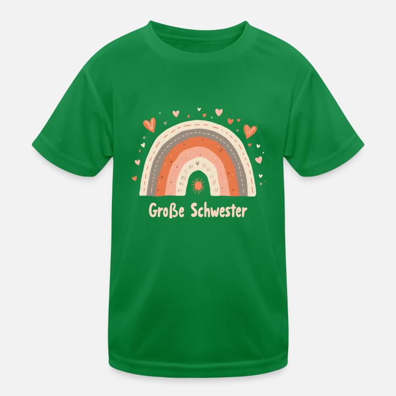Big Sister Rainbow Boho Kids Functional T-Shirt