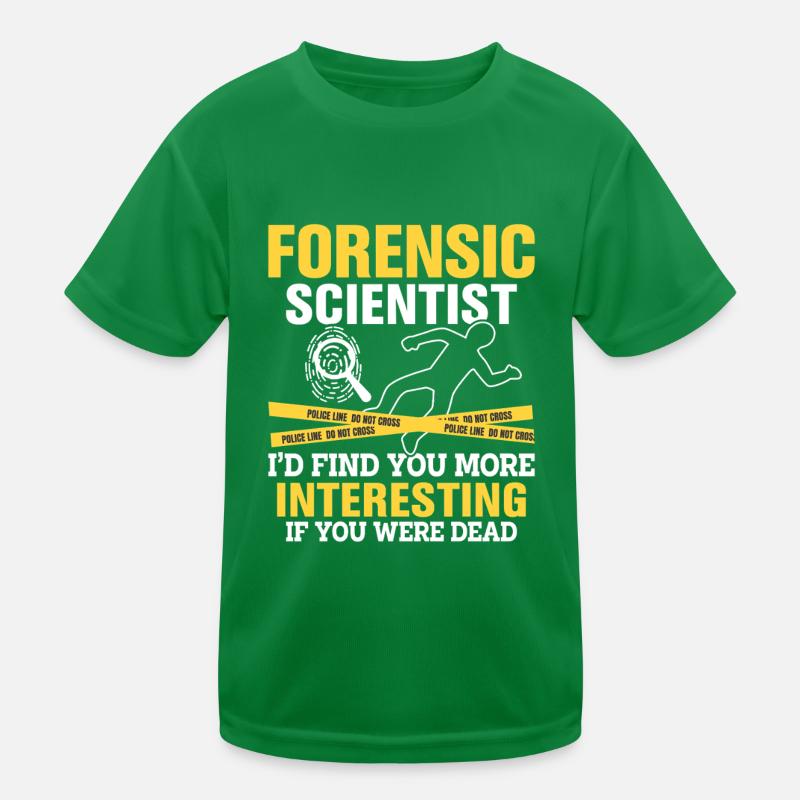 Forensic Scientist Crime Scene Forensic Evidence Kids Functional T-Shirt