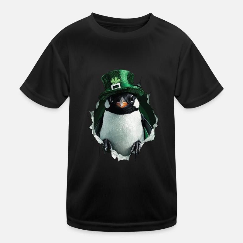 St. Patrick Pinguin Kinder Funktions-T-Shirt