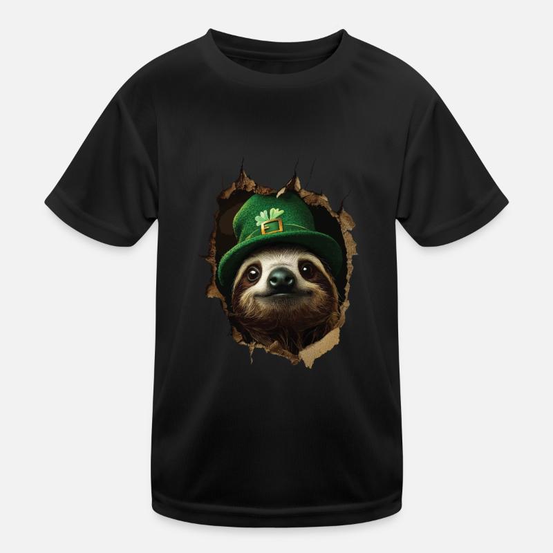 St. Patrick Faultier Kinder Funktions-T-Shirt